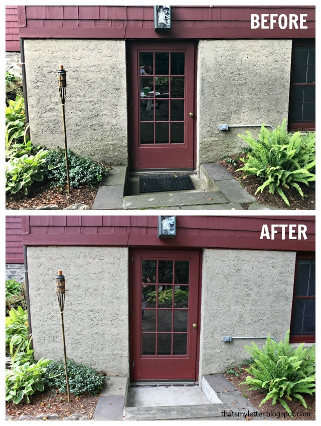 Before and after House Washing